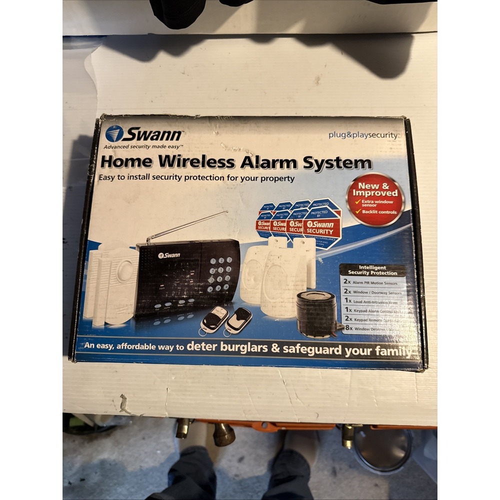 NEW Swann Home Wireless Alarm System SW347-WA2 2x Motion Detector 2x Window Door